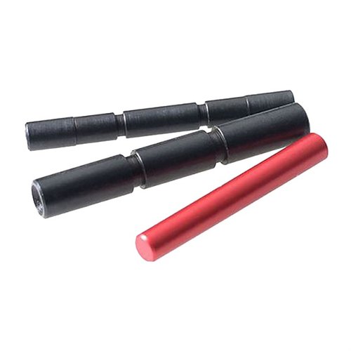 Upgrade your Glock's reliability with the SI Enhanced Pin Kit featuring high-strength steel pins and an anti-walk locking block pin for improved serviceability.