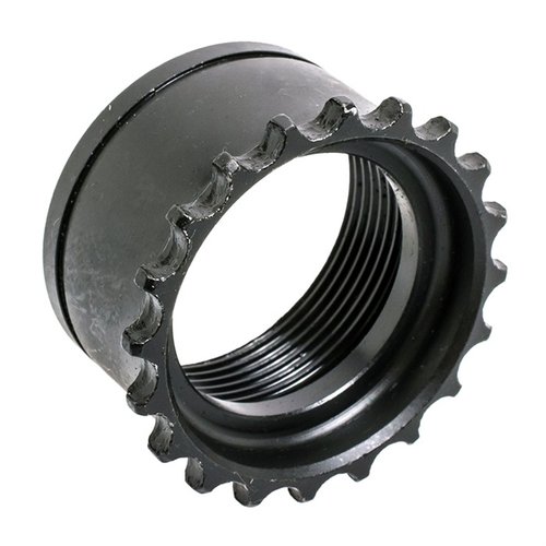 CMMG's AR-15 Barrel Nut is a durable, mil-spec solution for secure barrel installation, compatible with mil-spec barrels and upper receivers, featuring a sleek black finish.