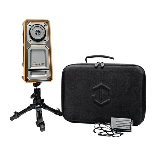 LONGSHOT Marksman 300-Yard Target Camera offers wireless HD video, up to 12 hours of battery life, and supports up to 4 cameras via TargetVision app.