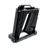 Easily convert your AR-15 to 9mm with the Stern Defense adapter, utilizing popular magazines, quick installation, and durable aircraft-grade aluminum.