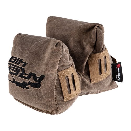 RailChanger Pint Sized Game Changer bags offer versatile support with top and side sleeves, made of durable Tan Waxed Canvas in light or standard fill options.