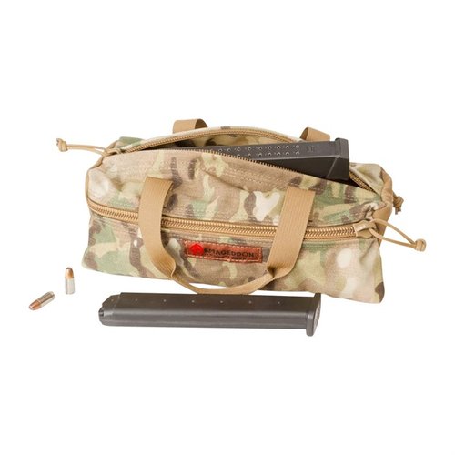 Armageddon Gear's Top-Zip Utility Pouch is a rugged 1000D Cordura Nylon pouch that holds grooming essentials or ammo, perfect for the tactical traveler.