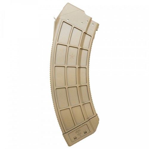 Discover the US PALM AK 30-round magazine with a durable one-piece design, low-friction follower, and stainless-steel latch cage for reliable performance.