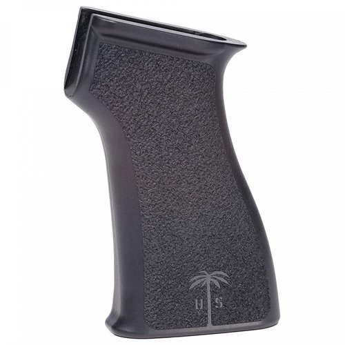 US PALM AK Pistol Grip offers ergonomic comfort, aggressive stippling for a secure hold, and fits various AK models, ensuring superior control and durability.