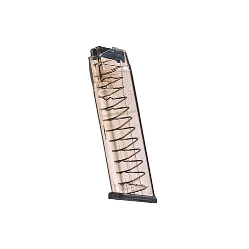 10MM MAGAZINE for GLOCK® offers extreme impact resistance, chemical durability, and a translucent body for ammo visibility, with a lifetime warranty.