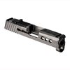 True Precision's Axiom Sig P365 slide features a unique design, 17-4ph Stainless Steel construction, and optics compatibility, available in Grey PVD or Black DLC.
