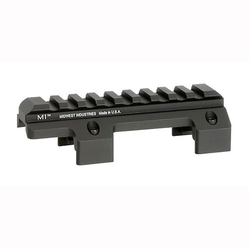 Upgrade your MP5 with the Midwest Industries Picatinny rail mount for easy accessory attachment, made from durable 6061 aluminum and backed by a lifetime warranty.