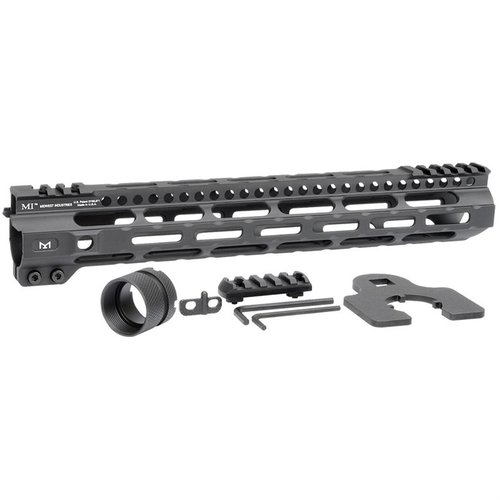 Lightweight AR-15 handguard with M-LOK, rugged 6061 aluminum, easy installation, and a slim profile, available in multiple lengths. MI Lifetime Warranty.