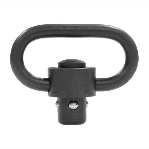 GROVTEC US Heavy Duty Push Button Swivel features all steel construction, a durable matte Black Nitride finish, and is tension tested for heavy loads, ensuring reliability.