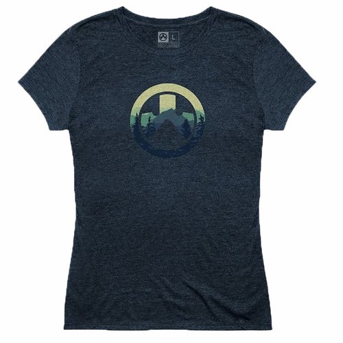 Discover the comfort of the MAGPUL Women's Cascade Icon Logo T-Shirt, crafted from soft cotton-poly blend, featuring a durable design and tag-less neck for all-day wear.