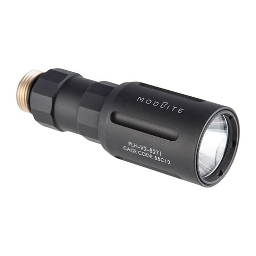 Modlite PLHv2 18350 weapon light offers 1350 lumens, improved throw, durable aluminum build, lifetime guarantee, and is perfect for indoor/outdoor use.