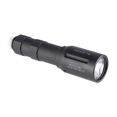 Modlite PLHv2 18650 weapon light offers 1350 lumens, 54,000 candela, durable construction, and improved throw, ideal for indoor/outdoor use.