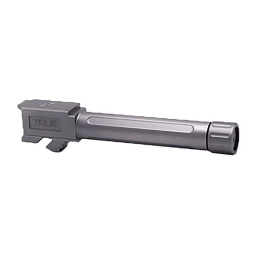 TRUE BARREL for Glock 19/19X & 45 offers easy drop-in installation, enhanced accuracy, and versatile compatibility with all ammo types, made from USA sourced stainless steel.