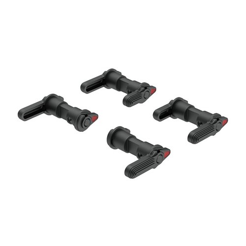 C1 MODULAR SAFETY offers ambidextrous control, 60° or 90° throw, and easy visual verification with red indicators, all made from durable 4140 steel for long-lasting use.