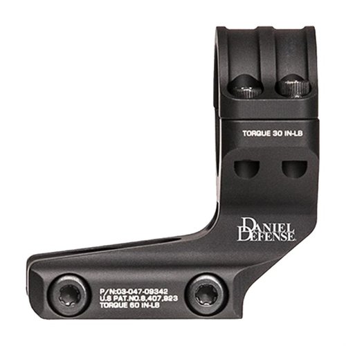 Daniel Defense's 30mm Red Dot Optic Mount is lightweight at 3.15oz, made from durable 6061-T6 Aluminum, and features Rock & Lock technology for easy installation.