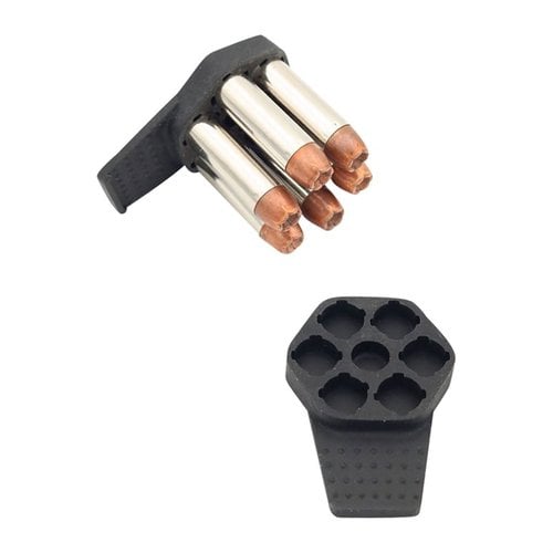 K-CLIP 6 SHOT SPEEDLOADER offers a hexagon design for a snug fit, quickly loads 6 cartridges, and is compact for easy EDC carry with various revolvers.