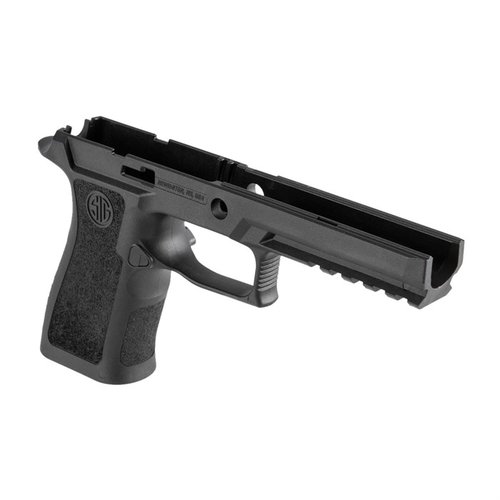 P320-250 X-SERIES Grip Module allows conversion to a full-size P320 in 9mm, 357 SIG, or 40 S&W, ensuring compatibility with SIG Mark baseplates.