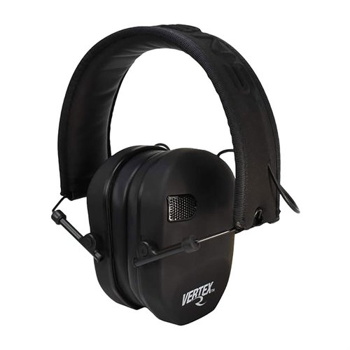 Radians Vertex™ Electronic Low-Profile Earmuff offers superior hearing protection with dual microphones, fast-charging Li-ion battery, and compact design for the range.