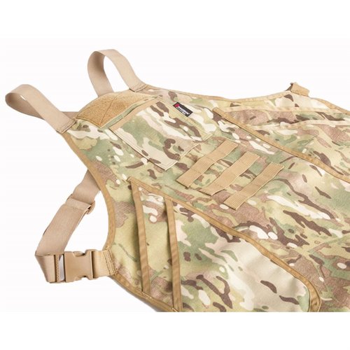 Armageddon Gear Gunsmith Apron offers mil-spec 1000D Cordura durability, adjustable straps, multiple pockets, and PALS webbing for versatile gear attachment.
