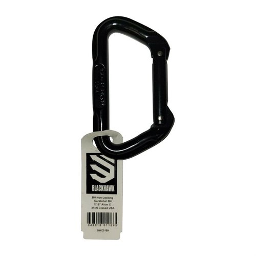 BLACKHAWK's NON-LOCKING CARABINER is made from durable aluminum, featuring a 7/16
