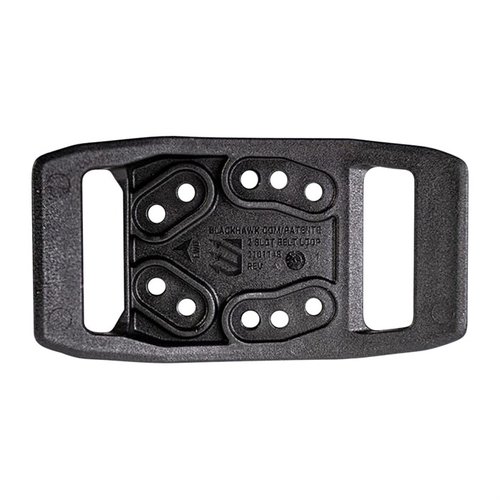T-Series™ 2-Slot Belt Loop od BLACKHAWK je navržen pro dokonalé uchycení jakéhokoli holsteru z injekčně tvarovaného plastu, zajišťující pevnost a pohodlí.