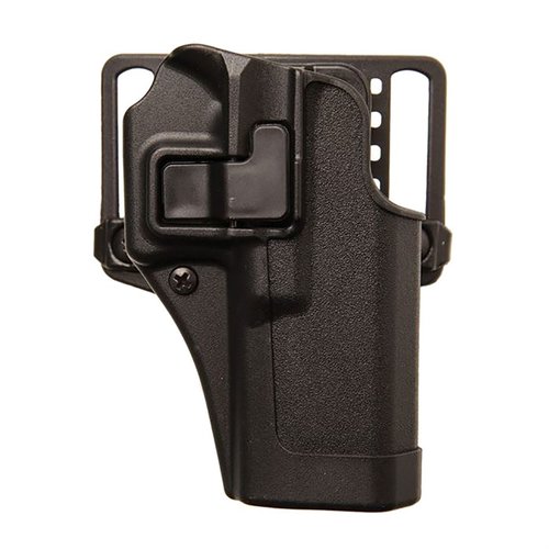 Blackhawk SERPA CQC Holster offers Level 2 retention with Auto-Lock, rapid draw, re-holstering, and versatility with multiple platform compatibility.