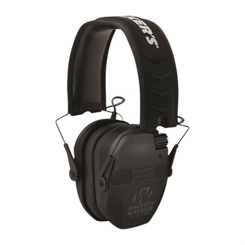 Chraňte své uši s Walkers Razor Slim Electronic Quad Ear Muffs w/ Bluetooth, které blokují hluk a umožňují streamování zvuku z mobilních zařízení.