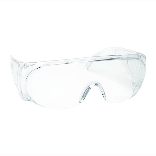Walker’s Full Coverage Safety Glasses offer high impact polycarbonate lenses, 99% UV protection, and a wraparound design for comfort over prescription glasses.