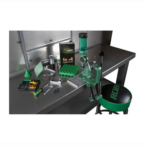 RCBS Rebel Master Reloading Kit offers everything for beginners and seasoned handloaders, including a single stage press, powder measure, and essential tools.