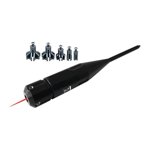 Precision ARBORS LASER BORESIGHTER for .22-.50 caliber firearms ensures quick sighting, saving time and money with ultra-precise battery-powered laser.