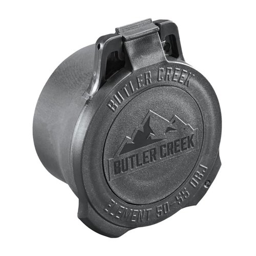 Butler Creek Element Scope Caps offer rugged protection with a multi-flex sleeve and a flip-out dope disk for easy access to wind and elevation data.