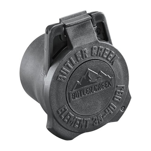 Butler Creek Element Scope Caps offer rugged protection with a multi-flex sleeve and a flip-out dope disk for quick access to wind and elevation data.