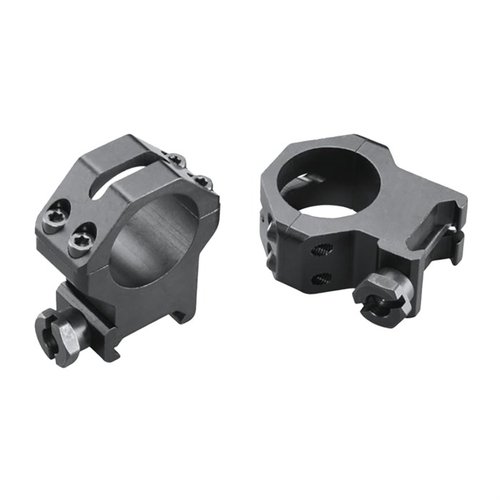 FOUR HOLE SKELETON RINGS offer maximum holding power with four Torx screws, lightweight 6061 T6 aluminum, and durable Type III hard-coat anodizing for reliable optic mounting.