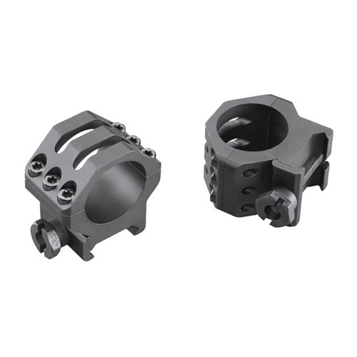 Weaver's Six-Hole Picatinny Rings offer max security with six screws, improved Picatinny crossbolt, Type III anodized finish, and no-strip Torx screws for tactical precision.