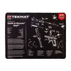 TekMat Ultra 20 Pistol Cleaning Mat offers waterproof, scratchproof, and chemical-resistant features, plus detailed diagrams for easy firearm disassembly.