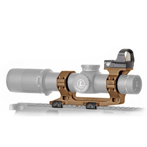 AUS Optic Mount is made from 7075-T6 aluminum, features a low-profile design, and securely attaches to M1913 rails, backed by a lifetime warranty.