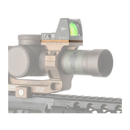 ROF Riser for Trijicon RMR/SRO elevates your red dot sight by 2.5mm or 10mm, ensuring clearance for tall turrets and larger scopes. Compatible with popular models.