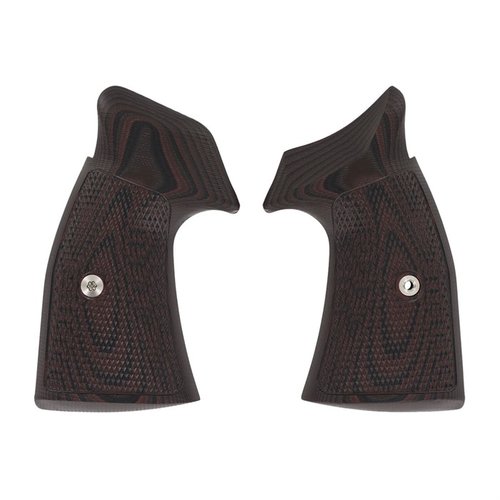 VZ Grips S&W K/L Frame Tac Diamond Grips offer aggressive G10 texture for superior grip, ideal for carry, tactical use, and tournament shooting.