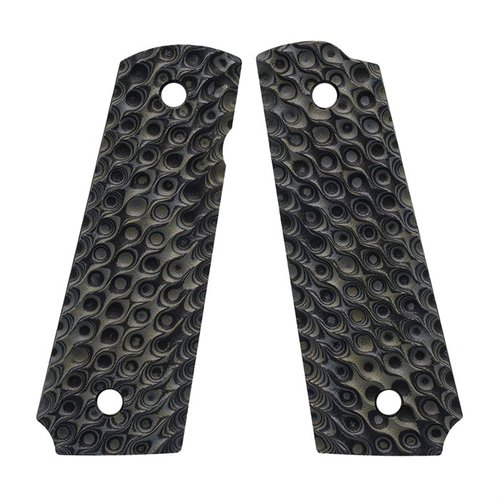 VZ Hydra 1911 grips offer aggressive yet comfortable texture, perfect for target practice and competition, fitting popular full-size 1911 models with ambidextrous safeties.