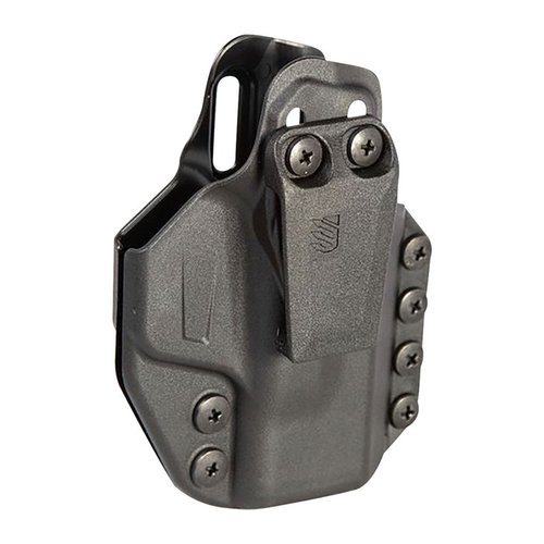 Stache™ IWB holster offers unmatched comfort, rigidity, and modularity for concealed carry, crafted from impact reinforced polymer for everyday use.