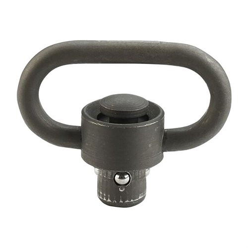 HD PUSH BUTTON SLING SWIVEL od BLACKHAWK umožňuje rychlé připojení a odpojení popruhu k většině montážních bodů, což zvyšuje flexibilitu a efektivitu operátora.