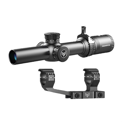 TOMAHAWK 1-4X24MM offers a bright sight picture, wide field of view, tool-free locking turrets, and illuminated reticles, perfect for law enforcement and self-defense.