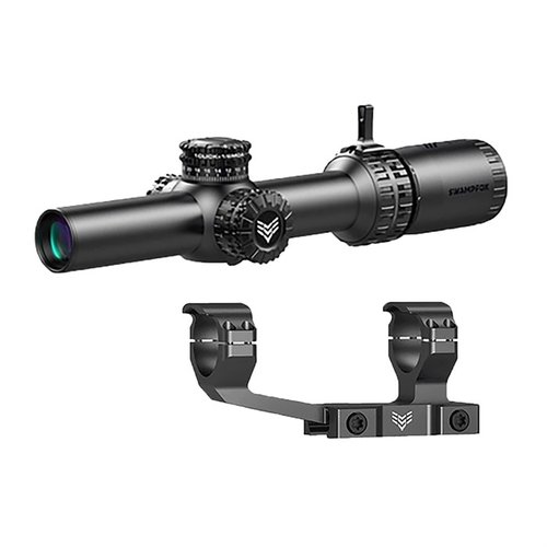 Swampfox Arrowhead 1-6x24mm SFP scope features locking turrets, a brighter sight picture, wide field of view, and illuminated reticles for reliable performance.