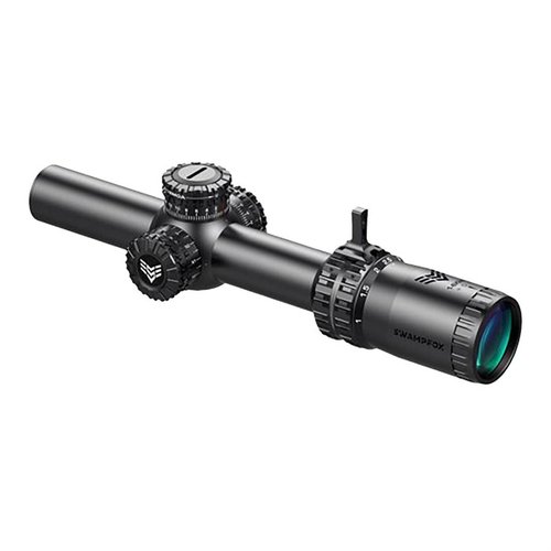 Swampfox Arrowhead 1-8x24mm SFP offers locking turrets, illuminated reticles, and superior optical design for a bright sight picture, perfect for law enforcement.