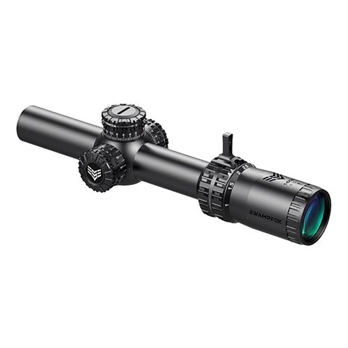 Swampfox Arrowhead 1-10x24 SFP offers tool-free locking turrets, bright optics, wide field of view, and illuminated reticles, perfect for law enforcement and self-defense.