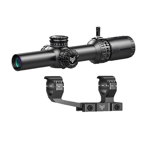 Swampfox Arrowhead 1-10x24 SFP offers bright optics, wide field of view, locking turrets, and illuminated reticles, perfect for law enforcement and self-defense.