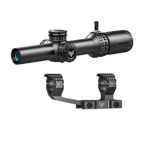 Swampfox Arrowhead 1-10X24 SFP offers tool-free locking turrets, a bright sight picture, wide field of view, and illuminated reticles for duty-ready performance.