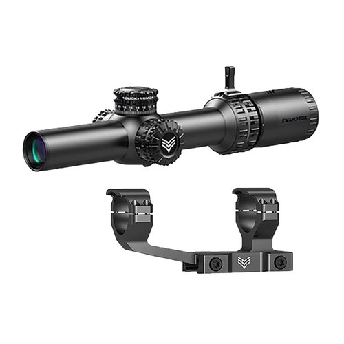 Swampfox Arrowhead 1-10X24 SFP offers tool-free locking turrets, illuminated reticles, and a wide field of view—ideal for law enforcement and self-defense.