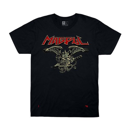 Heavy Metal T-Shirt by MAGPUL: made from 100% combed ring-spun cotton, features a comfortable tag-less design, durable double-needle stitching, and available in multiple sizes.
