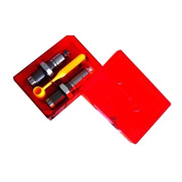 RIFLE 2 DIE SETS, 5.7X28 PACESETTER offers a Full Length Sizing Die, Bullet Seating Die, and essential tools for precise reloading, crafted from durable steel.